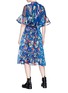 Back View - Click To Enlarge - SACAI - Belted floral print panelled midi dress