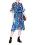 Figure View - Click To Enlarge - SACAI - Belted floral print panelled midi dress