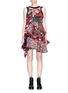 Main View - Click To Enlarge - SACAI - Mix print panelled tiered ruffle dress