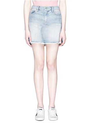 Main View - Click To Enlarge - SANDRINE ROSE - 'The Minnie' zip outseam mini denim skirt