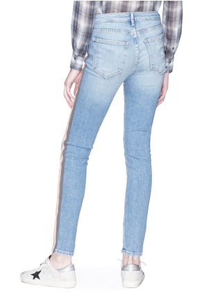 Back View - Click To Enlarge - SANDRINE ROSE - 'The Hyde' stripe outseam skinny jeans