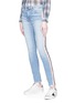 Front View - Click To Enlarge - SANDRINE ROSE - 'The Hyde' stripe outseam skinny jeans
