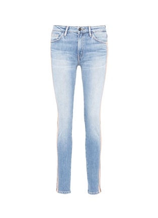 Main View - Click To Enlarge - SANDRINE ROSE - 'The Hyde' stripe outseam skinny jeans