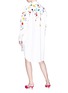 Figure View - Click To Enlarge - OSCAR DE LA RENTA - 'Rainbow Splatter' embellished oversized poplin tunic