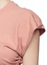 Detail View - Click To Enlarge - T BY ALEXANDER WANG - Drawstring outseam high twist cropped top