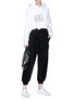 Figure View - Click To Enlarge - T BY ALEXANDER WANG - Logo print sweatpants