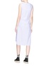 Back View - Click To Enlarge - T BY ALEXANDER WANG - Sleeve tie front mix stripe sleeveless poplin dress