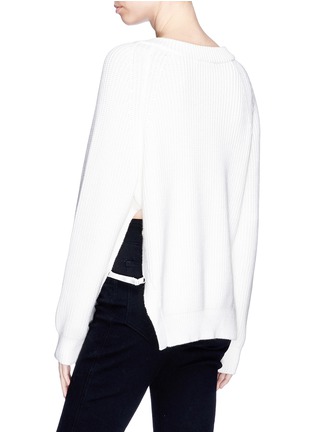 Back View - Click To Enlarge - T BY ALEXANDER WANG - Side split rib knit sweater