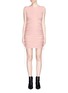 Main View - Click To Enlarge - T BY ALEXANDER WANG - Drawstring outseam button rolled sleeve mini dress