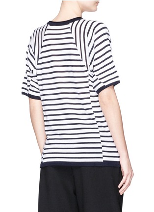 Back View - Click To Enlarge - T BY ALEXANDER WANG - Stripe T-shirt