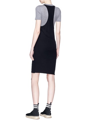 Back View - Click To Enlarge - T BY ALEXANDER WANG - Layered knit tank dress