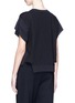 Back View - Click To Enlarge - T BY ALEXANDER WANG - Logo print cropped waffle knit top