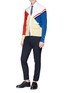 Figure View - Click To Enlarge - THOM BROWNE  - Colourblock cashmere rib knit cardigan