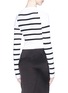 Back View - Click To Enlarge - T BY ALEXANDER WANG - Stripe panel cropped sweater