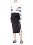 Figure View - Click To Enlarge - T BY ALEXANDER WANG - Stripe panel cropped sweater
