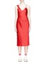 Main View - Click To Enlarge - T BY ALEXANDER WANG - 'Wash & Go' asymmetric strap satin slip dress