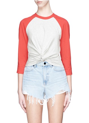 Main View - Click To Enlarge - T BY ALEXANDER WANG - Colourblock twist front T-shirt