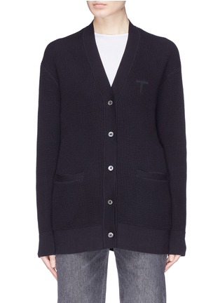 Main View - Click To Enlarge - T BY ALEXANDER WANG - Waffle knit cardigan