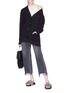 Figure View - Click To Enlarge - T BY ALEXANDER WANG - Waffle knit cardigan