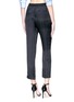 Back View - Click To Enlarge - T BY ALEXANDER WANG - 'T' stripe jacquard silk satin track pants