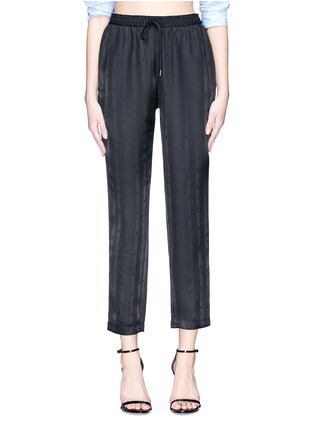 Main View - Click To Enlarge - T BY ALEXANDER WANG - 'T' stripe jacquard silk satin track pants