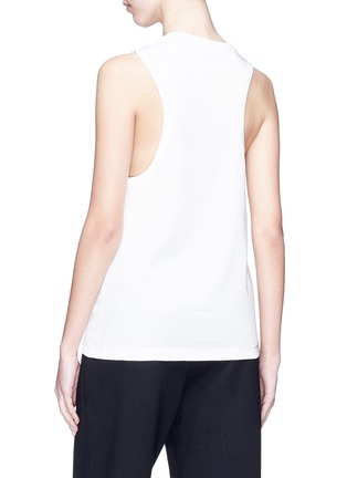 Back View - Click To Enlarge - T BY ALEXANDER WANG - Knot strap matte back satin tank top
