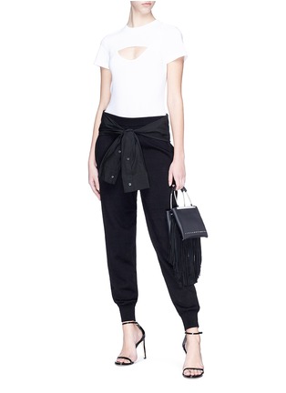Figure View - Click To Enlarge - T BY ALEXANDER WANG - Sleeve tie knit jogging pants