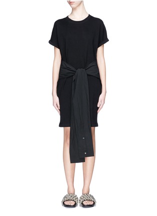 Main View - Click To Enlarge - T BY ALEXANDER WANG - Sleeve tie knit dress