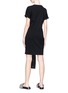Figure View - Click To Enlarge - T BY ALEXANDER WANG - Sleeve tie knit dress