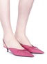 Figure View - Click To Enlarge - BALENCIAGA - 'Knife' bow slingback mules