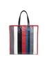 Main View - Click To Enlarge - BALENCIAGA - 'Bazar Shopper' stripe medium crinkled leather tote