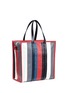 Figure View - Click To Enlarge - BALENCIAGA - 'Bazar Shopper' stripe medium crinkled leather tote