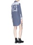 Back View - Click To Enlarge - LOUSY X LANE CRAWFORD - Ruched outseam stripe shirt dress