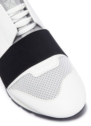 Detail View - Click To Enlarge - BALENCIAGA - 'Race Runner' mixed panel sneakers