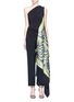 Main View - Click To Enlarge - DRIES VAN NOTEN - 'Cremy' scarf drape crepe one-shoulder top