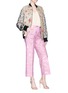 Figure View - Click To Enlarge - DRIES VAN NOTEN - 'Vismes' fringed panelled starfish jacquard bomber jacket