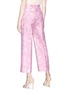 Back View - Click To Enlarge - DRIES VAN NOTEN - 'Prope' crack effect jacquard cropped pants