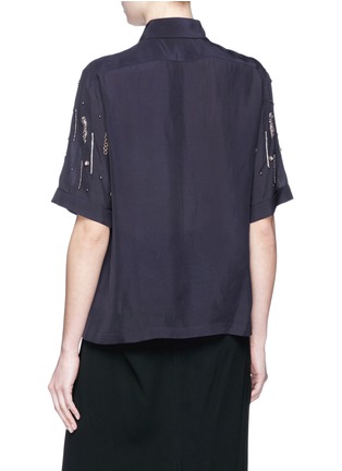 Back View - Click To Enlarge - DRIES VAN NOTEN - 'Cakunga' glass crystal embellished shirt