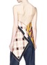 Back View - Click To Enlarge - DRIES VAN NOTEN - Graphic print scarf patchwork camisole top