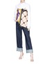 Figure View - Click To Enlarge - DRIES VAN NOTEN - Graphic print scarf patchwork camisole top