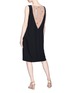 Figure View - Click To Enlarge - DRIES VAN NOTEN - 'Debeos' glass crystal contrast back suiting dress