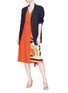 Figure View - Click To Enlarge - DRIES VAN NOTEN - Floral print scarf panel crepe wrap dress