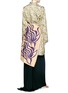 Figure View - Click To Enlarge - DRIES VAN NOTEN - Scarf panel graphic jacquard robe jacket