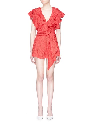 Main View - Click To Enlarge - C/MEO COLLECTIVE - 'More to Give' ruffle wrap playsuit