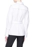 Back View - Click To Enlarge - C/MEO COLLECTIVE - 'Confessions' zigzag topstitching belted poplin shirt