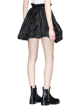 Back View - Click To Enlarge - ALEXANDER MCQUEEN - Ruched faille balloon skirt