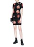 Figure View - Click To Enlarge - ALEXANDER MCQUEEN - Rose jacquard knit skirt