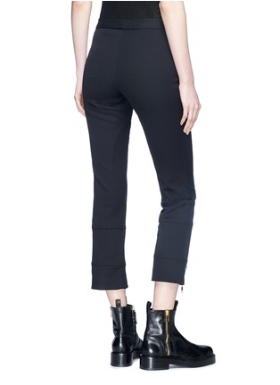 Back View - Click To Enlarge - ALEXANDER MCQUEEN - Zip panelled cuff cropped suiting pants
