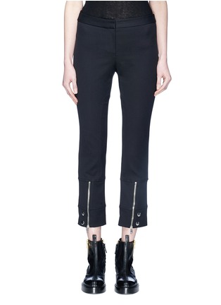 Main View - Click To Enlarge - ALEXANDER MCQUEEN - Zip panelled cuff cropped suiting pants