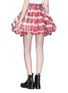 Back View - Click To Enlarge - ALEXANDER MCQUEEN - Ruched check plaid balloon skirt